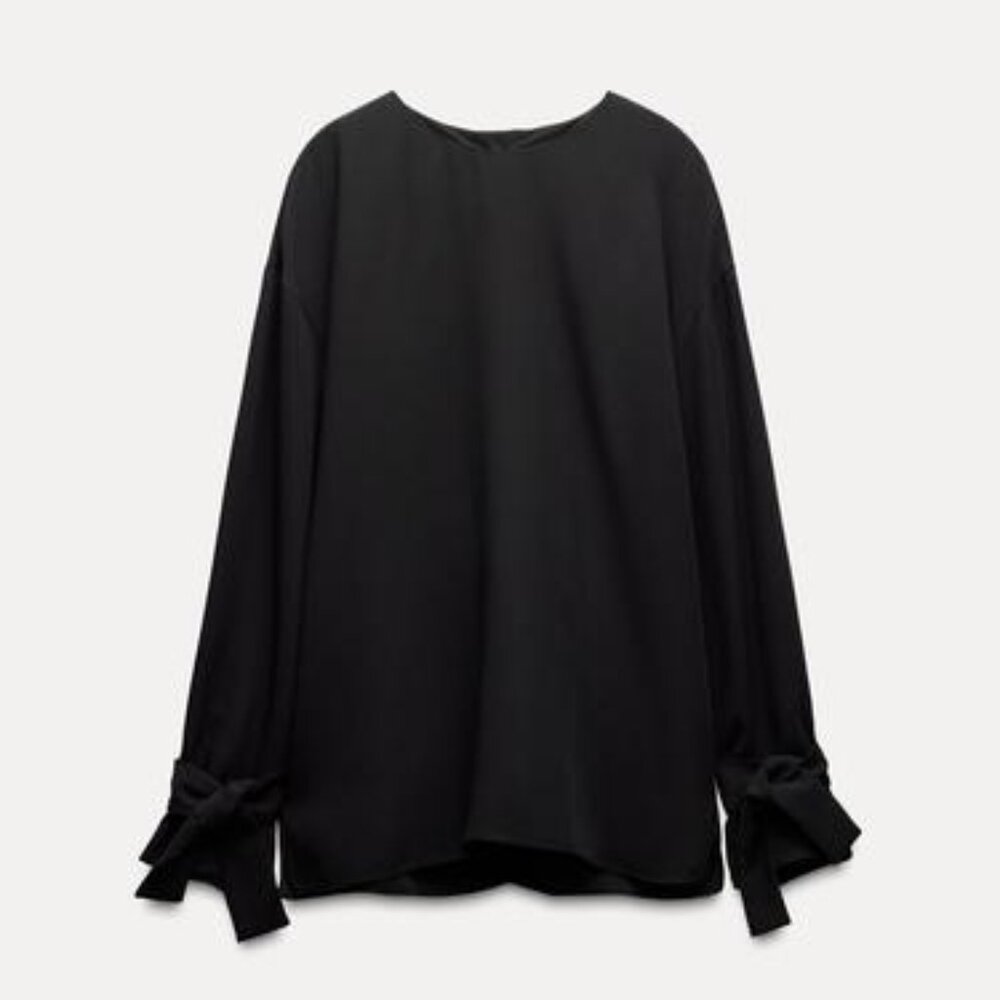 FLOWY TIED SHIRT ZW COLLECTION